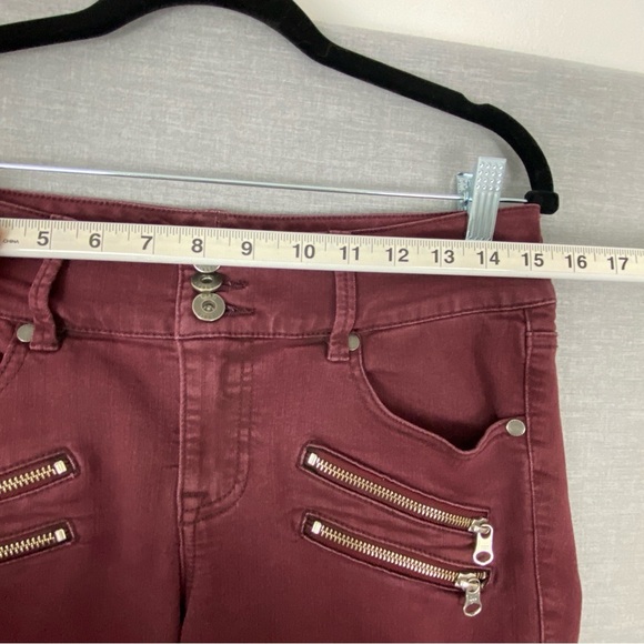Torrid Burgundy Skinny Jeans Sz 10R Motorbike Superstretch - Picture 7 of 10